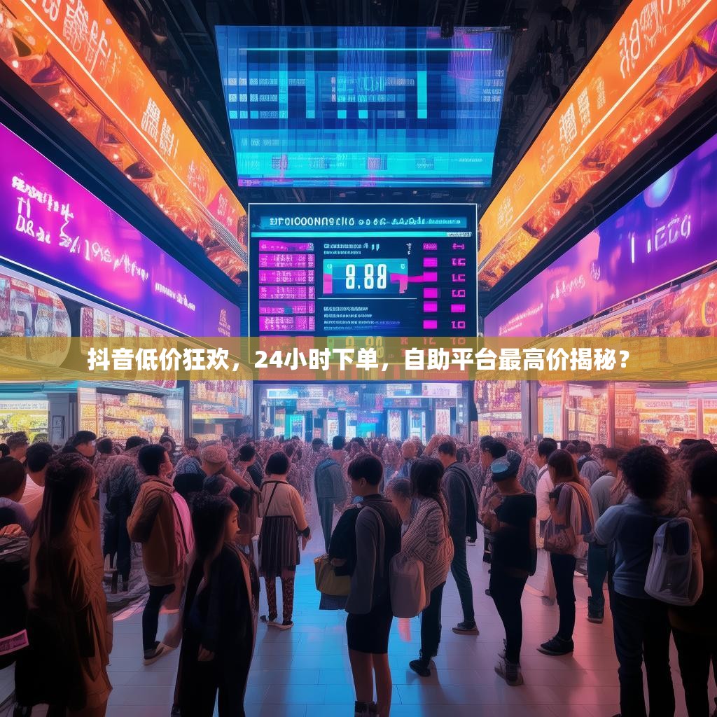 抖音低价狂欢，24小时下单，自助平台最高价揭秘？