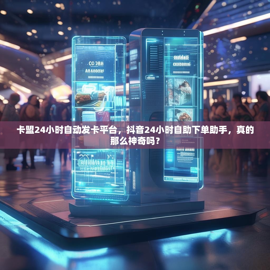 卡盟24小时自动发卡平台，抖音24小时自助下单助手，真的那么神奇吗？
