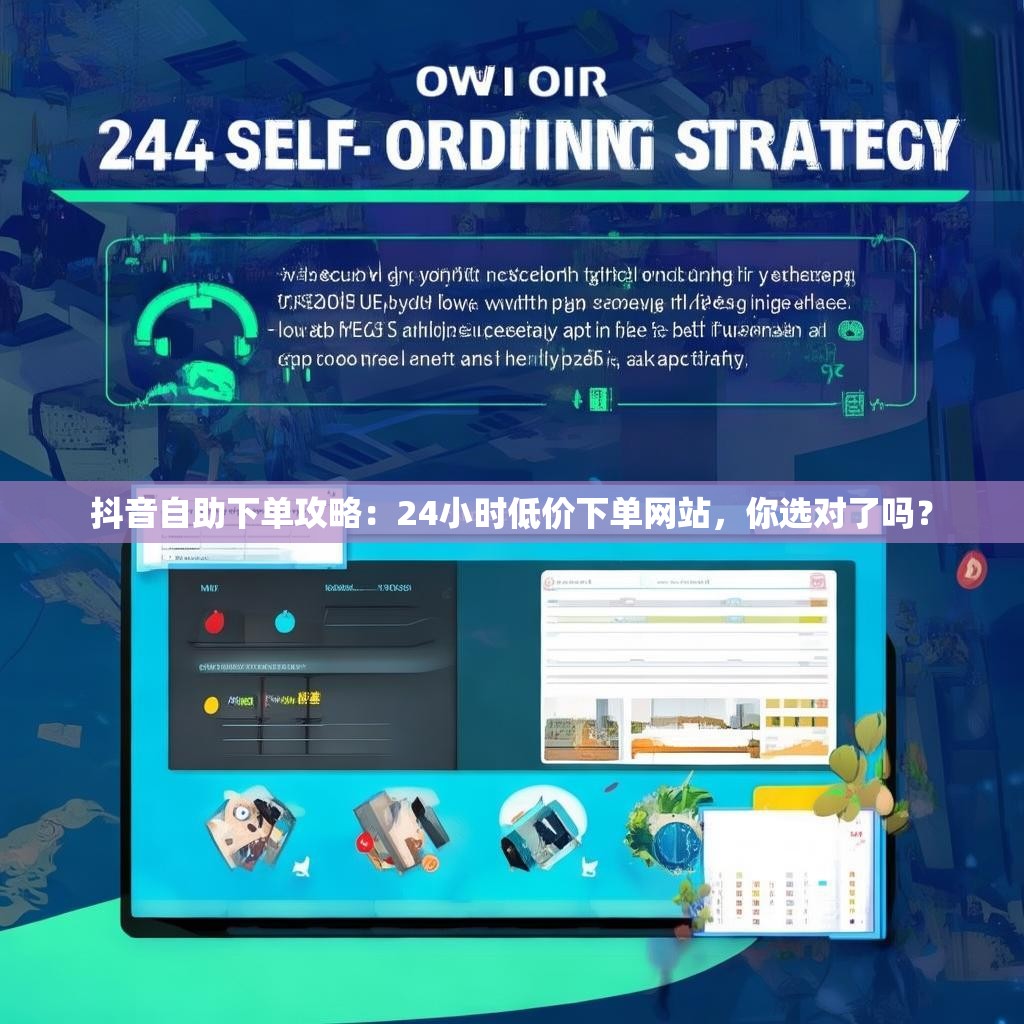 抖音自助下单攻略：24小时低价下单网站，你选对了吗？