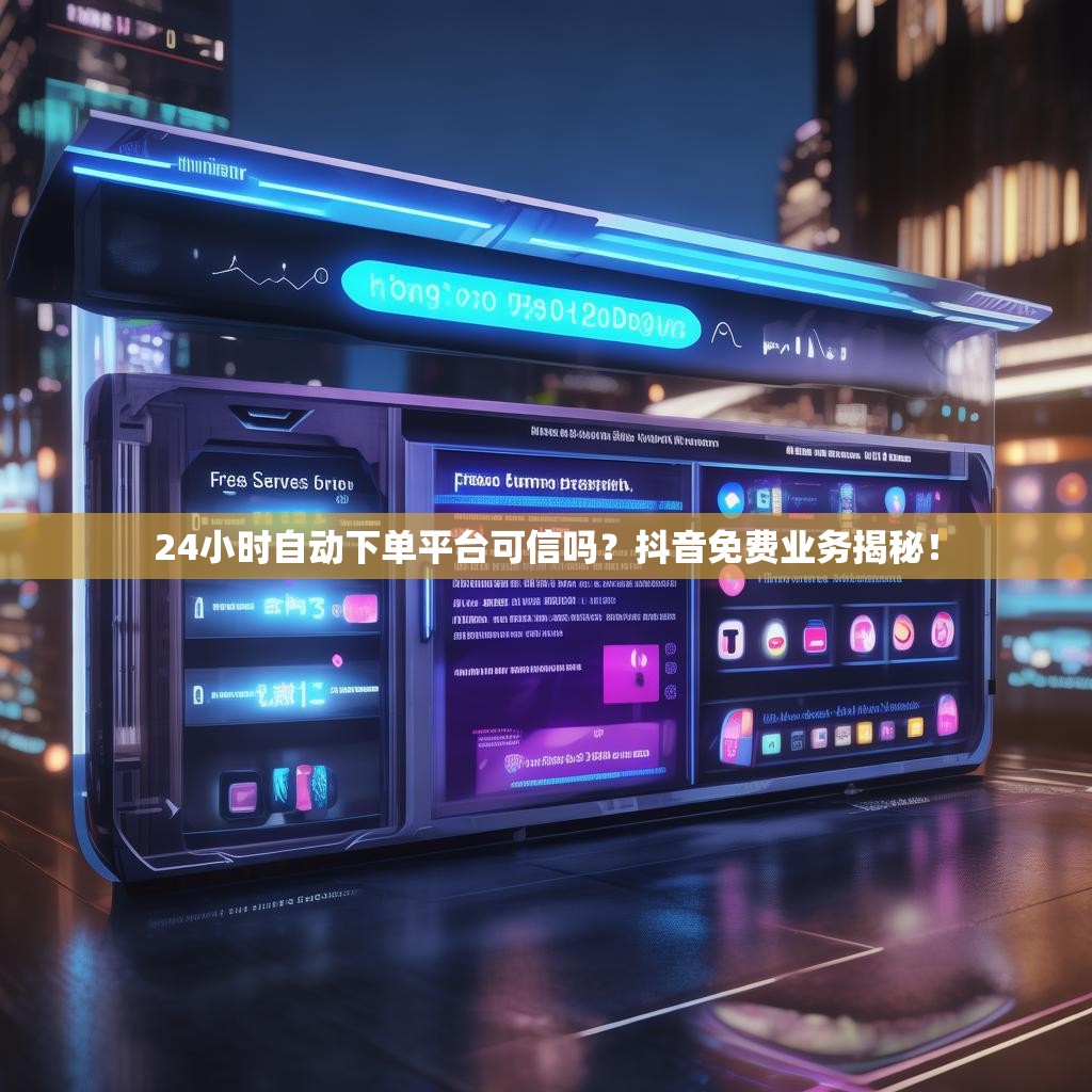 24小时自动下单平台可信吗？抖音免费业务揭秘！